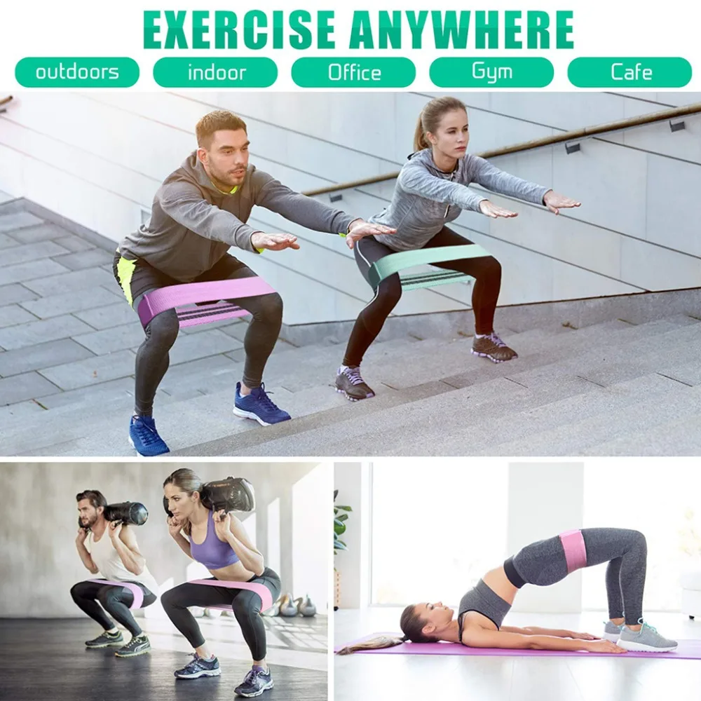 

3 PCS Set Exercise Gym Strength Resistance Bands Fitness Expander Rubber Bands Elastic Bands Training Workout Equipment
