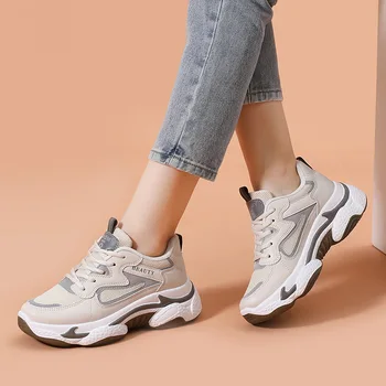 

Women Sneakers Breathable Outdoor Walking Shoes Woman Mesh Casual Shoes Lace-Up 2020 Comrfortable Platform ladies Shoes Women