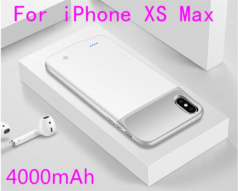 Тонкая батарея чехол для iPhone 6 6s 7 8 Plus power Bank Charing чехол для iPhone X XR XS Max ударопрочный чехол для зарядного устройства - Цвет: XS Max-White