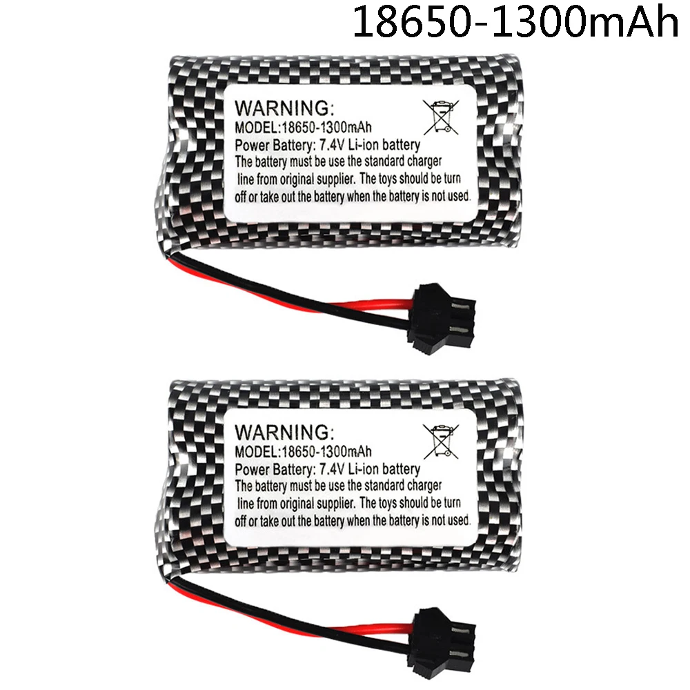 

2PCS/lot 7.4V 1300mAh Li-ion battery for Watch Gesture Sensing Twisted RC stunt car RC Cars toys parts 7.4 V 18650 battery SM-3P