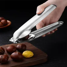 Stainless Steel 2 In 1 Chestnut Clip Walnut Pliers Metal Cracker Sheller Nut Opener Cutter kitchen gadgets and accessories