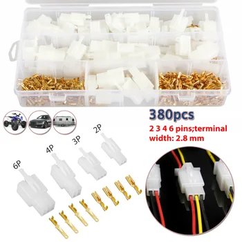 

2 3 4 6 Pins 2.8mm Electrical Wire Connector Male Female Cable Terminal Plug Set