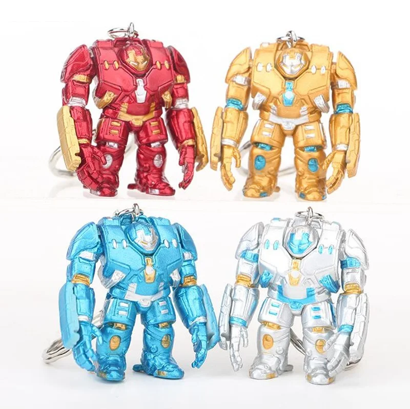 10pcs/lot Marvel Movie The Avengers 2 Anti-Hulk Armor Model Keychain Personalized PVC Robot Keychain Creative Gift Pendant