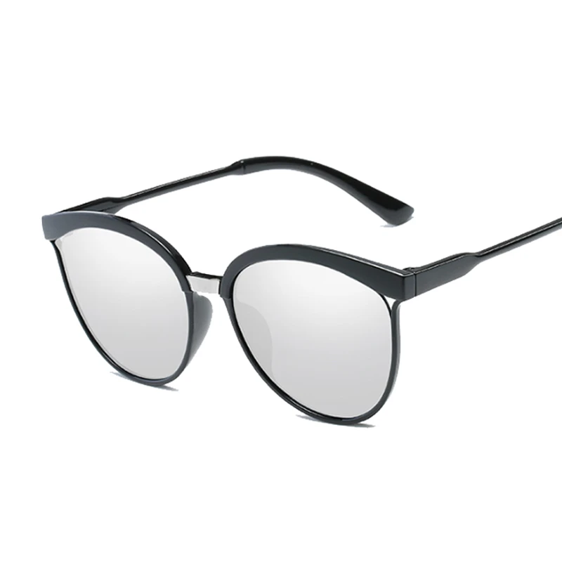 Vintage Black Sunglasses Woman Cat Eye Sun Glasses For Woman Color Lens Mirror Lady Sunglass Female Fashion Brand Design Oculos