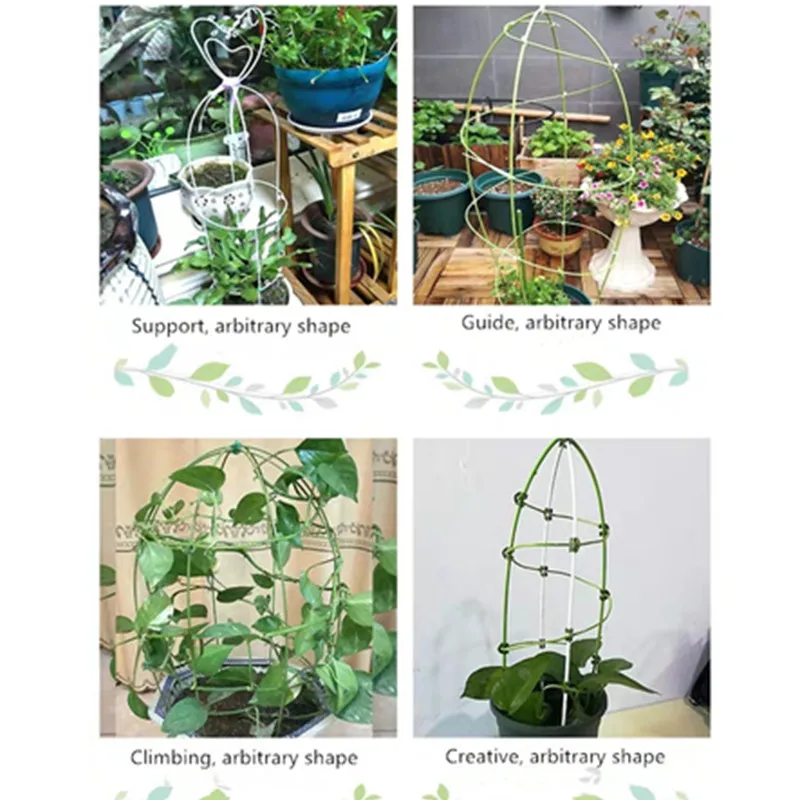 Искусственные Горшечные цветы растения пластиковое покрытие железная проволока галстук из мягкой ткани линия для сада Руководство DIY ротанга ползучие Инструменты для укладки сада