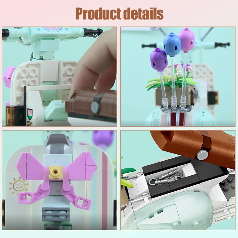 LOZ Mini Luxury Motorcycle Sheep Vehicle Model Building Blocks DIY Bricks Educational Toys for Children Creator Girls Gifts