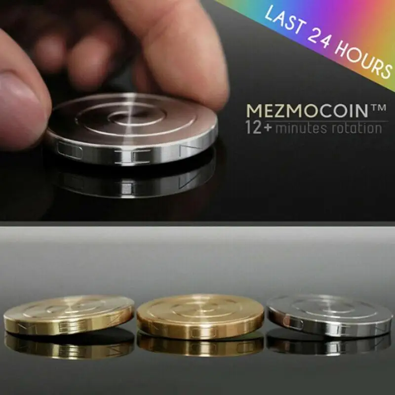 Кинетическая настольная игрушка в форме монеты металлический гироскоп для