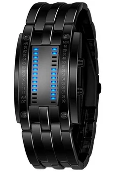 

Men's Alloy Date Digital LED Bracelet Wrist Watch(Blue LED/Black Bracelet)
