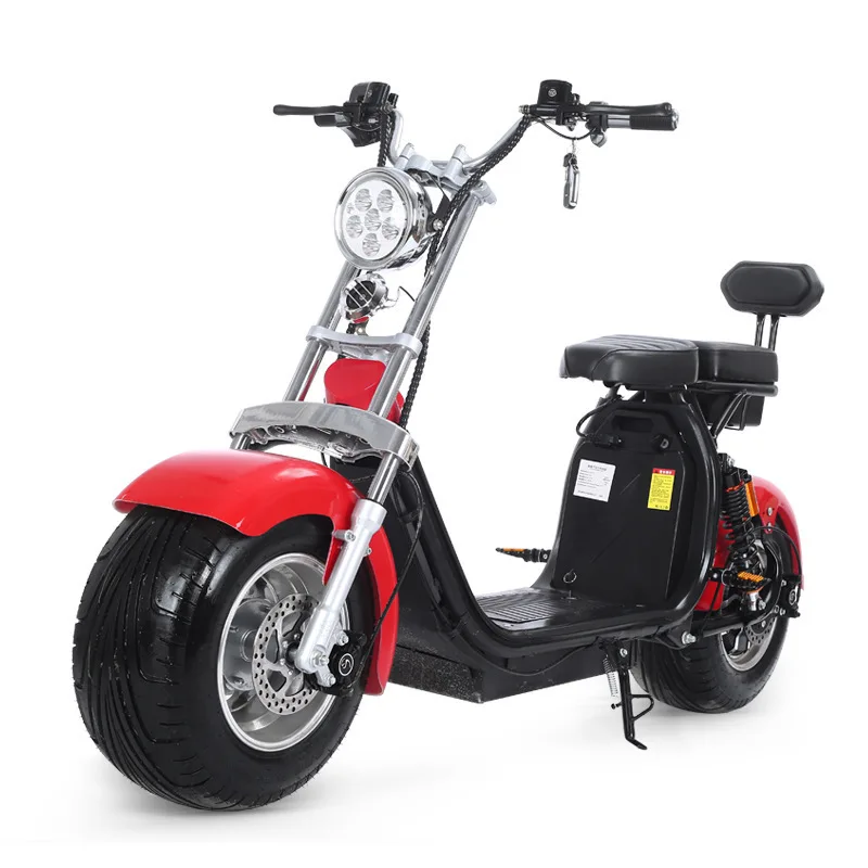 

2 Seats Adults Bycicle Two Wheels Fatbike E Bicycle Red Ebike Off Road Wide Fat Tire Electric Scooter