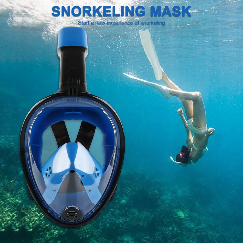 Anti Full Face Snorkel Mask Breath Diving Snorkling Set Kid Adult For GoPro UK F 