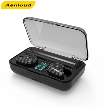 

TWS 5.0 Bluetooth Earphones Wireless Headphones 9D HiFi Wireless Earphones Waterproof Headset Earbuds With 2000mAh Charging Box