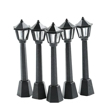 

5-10pcs Miniature Model Lights Creative Decorative Simulation Street Lamp Micro Landscape Ornament Patio Garden Home Decoration