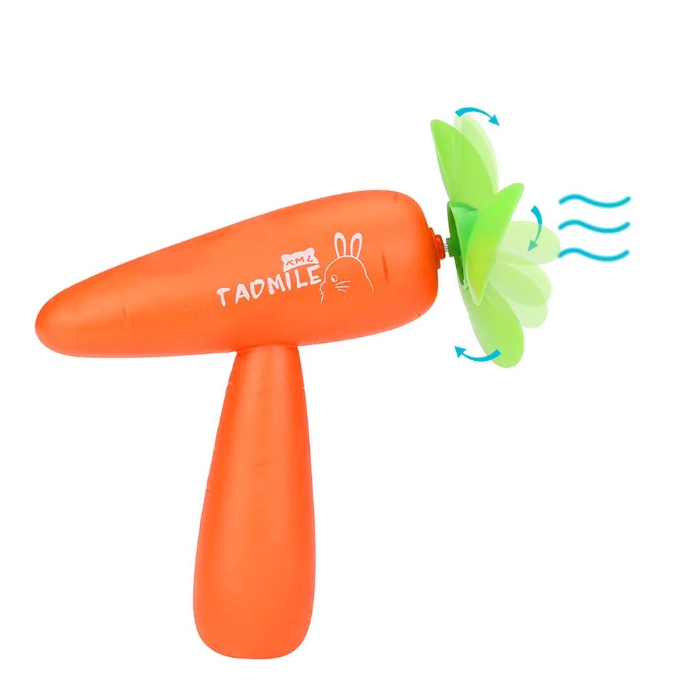 Kids toys educational New Child Kid Cartoon Carrot Portable Handheld Small Fan Travel No Battery for Outdoor Y819