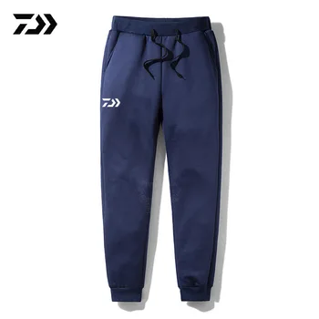 

Daiwa Winter Pants Mens Drawstring Fishing Pants Thermal Thicken Cotton Solid Cashmere Hiking Trousers Down Pants Fleece Pants