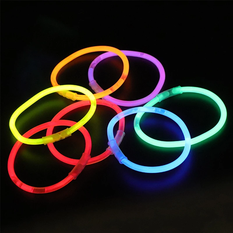 NR FREE SHIPPING 100 8" GLOW STICKS BRACELETS NECKLACES PARTY NEON FAVORS 