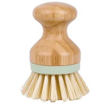 

Pure Solid Wood Round Head Flexible Pot Stove Brush Bowl Brush Kitchen Cleaning Brush Pot Artifact
