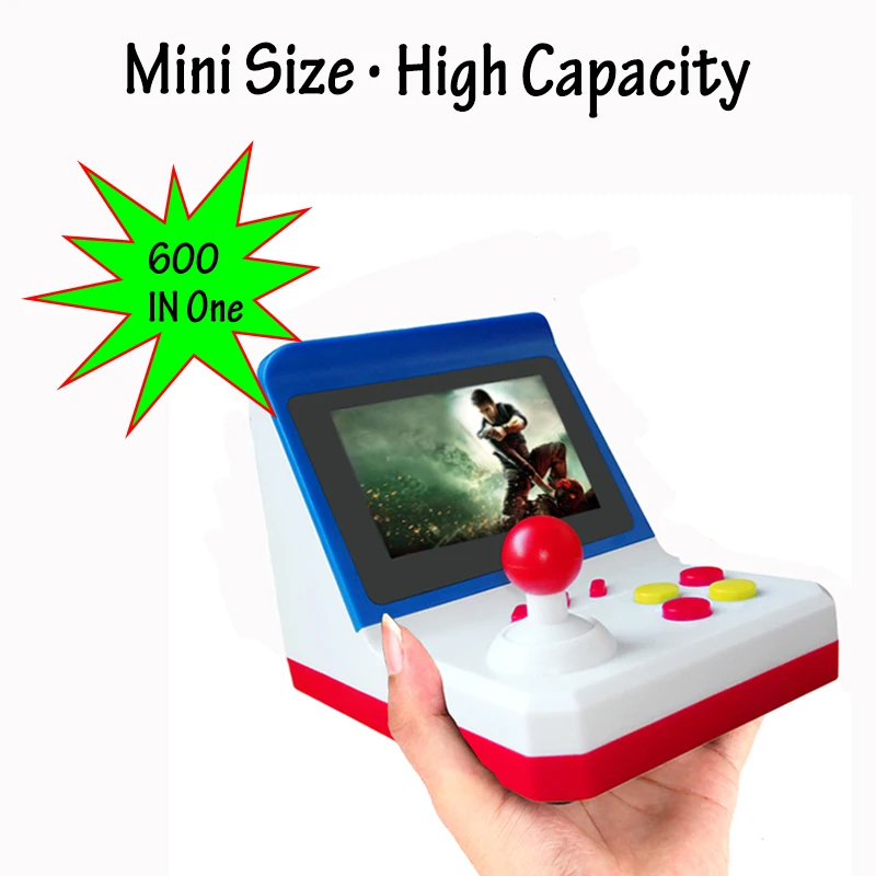 Mini Arcade Game Retro Machines for Kids with 600 Classic Video Games Console Home Travel Portable