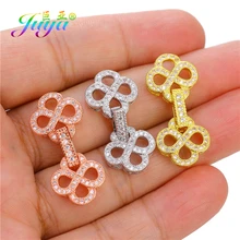 Juya DIY Pearls Jewelry Components Handmade Connector Fastener Clasp Accessories For Women Crystal Beadwork Pearl Jewelry Making
