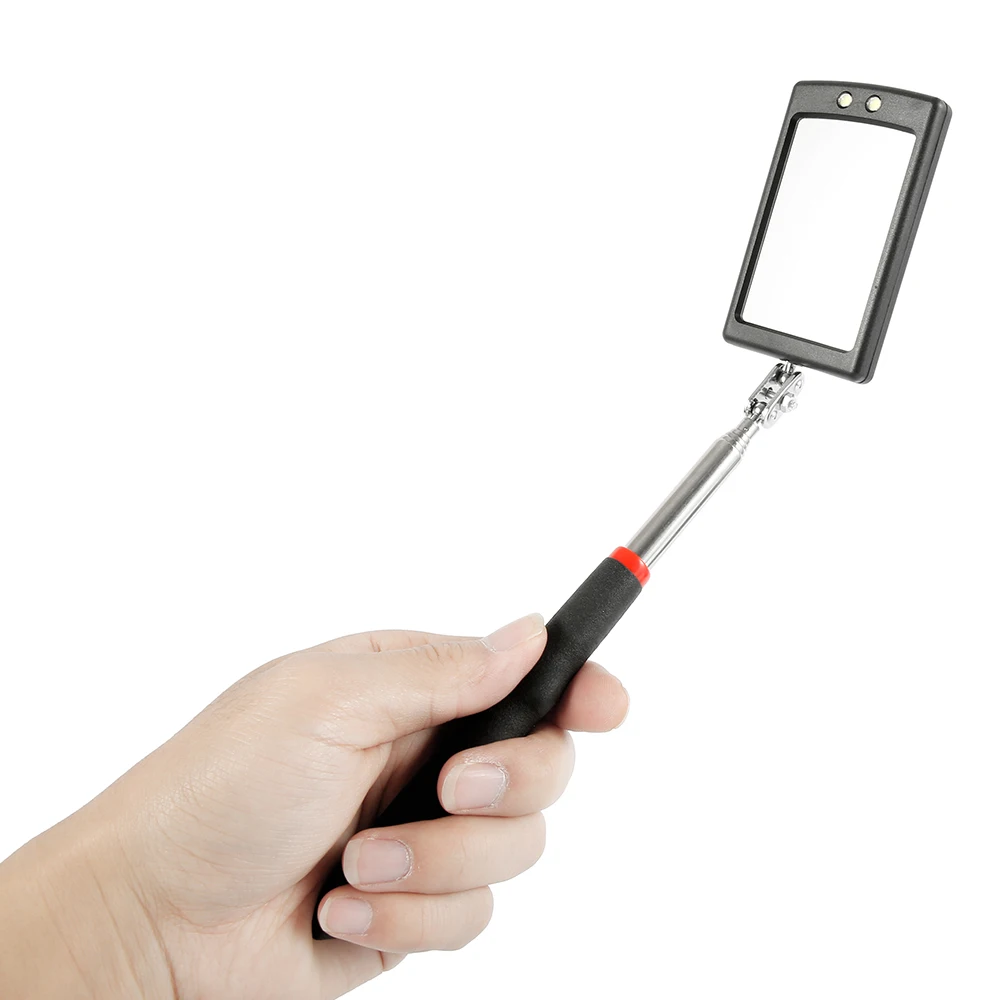 5pcs Magnetic Pick-Up Tool Telescoping Grabber 360 Swivel Inspection Mirror with LED Light for Viewing Pickup
