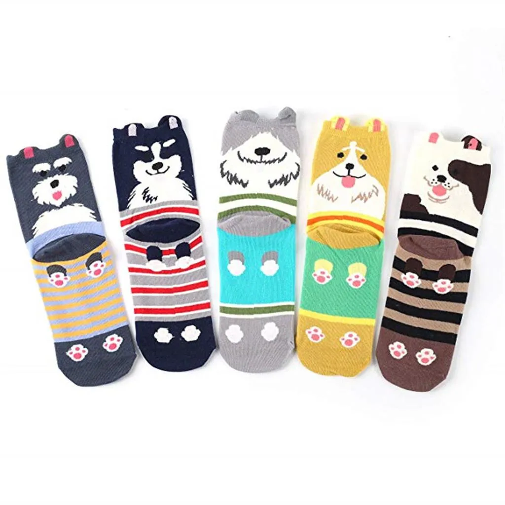 Новинка; милые женские носки с животным узором; мягкие трикотажные носки из смешанного хлопка с рисунком; Популярные стильные носки для девочек;# ZB
