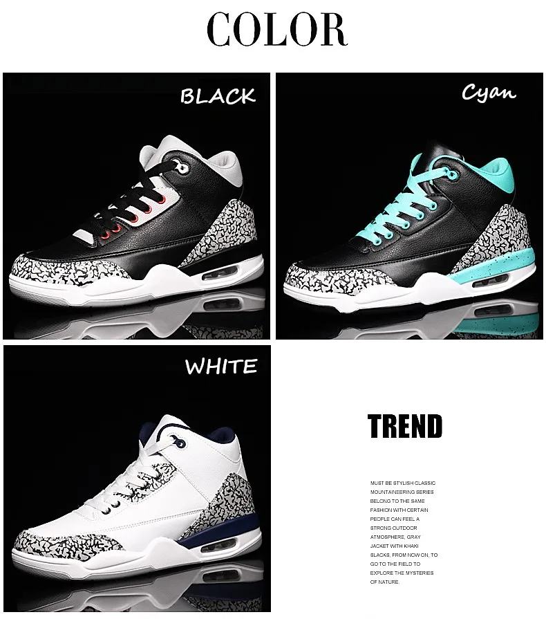 Uptempo Air Shoes Joran Ретро 3 амортизирующие кроссовки для баскетбола кроссовки Карри обувь Мужская баскетбольная обувь Kyrie 4 Спортивная обувь для мужчин