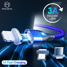 3а Магнитный кабель Micro usb кабель для iPhone XS MAX samsung S9 type C Быстрая зарядка Шнур для мобильного телефона Быстрая зарядка 3,0 зарядное устройство