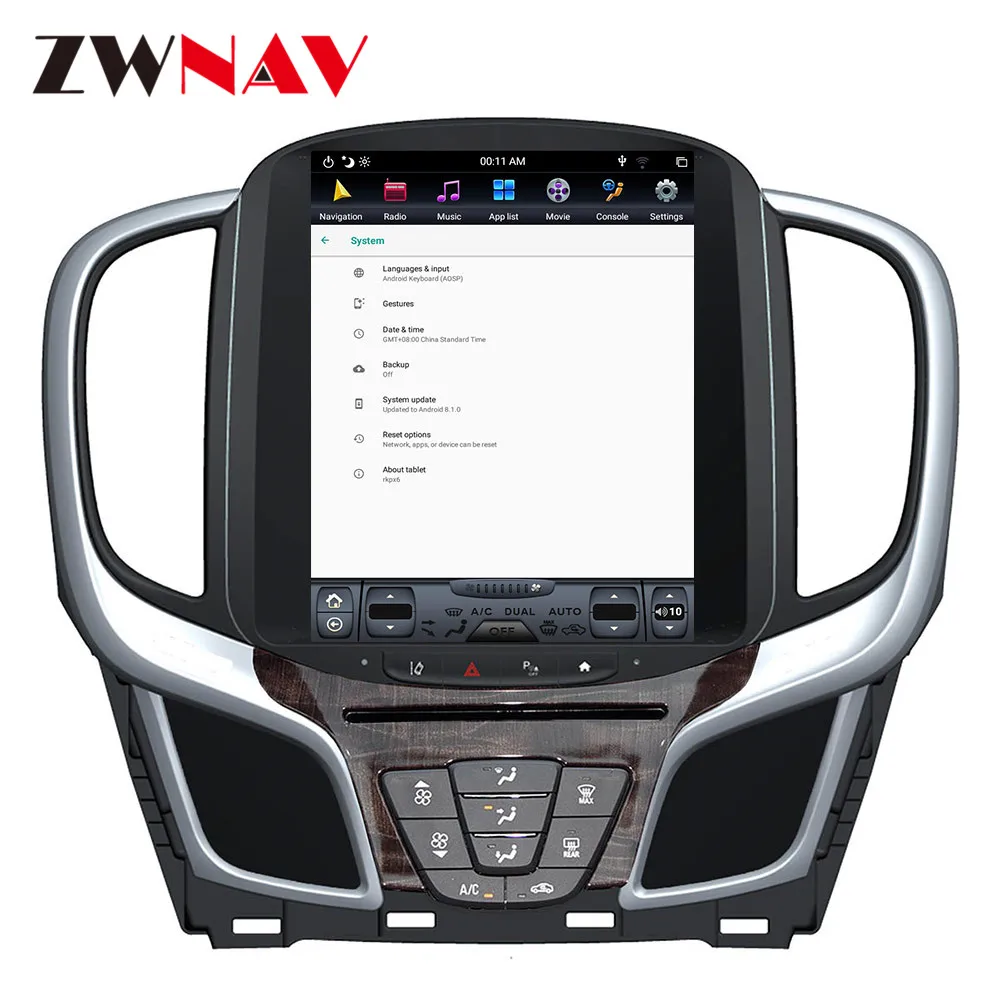 Tesla style px6 Android 8.1 4+64G Car DVD Player GPS Navigation For Buick lacrosse+headunit multimedia audio radio recorder