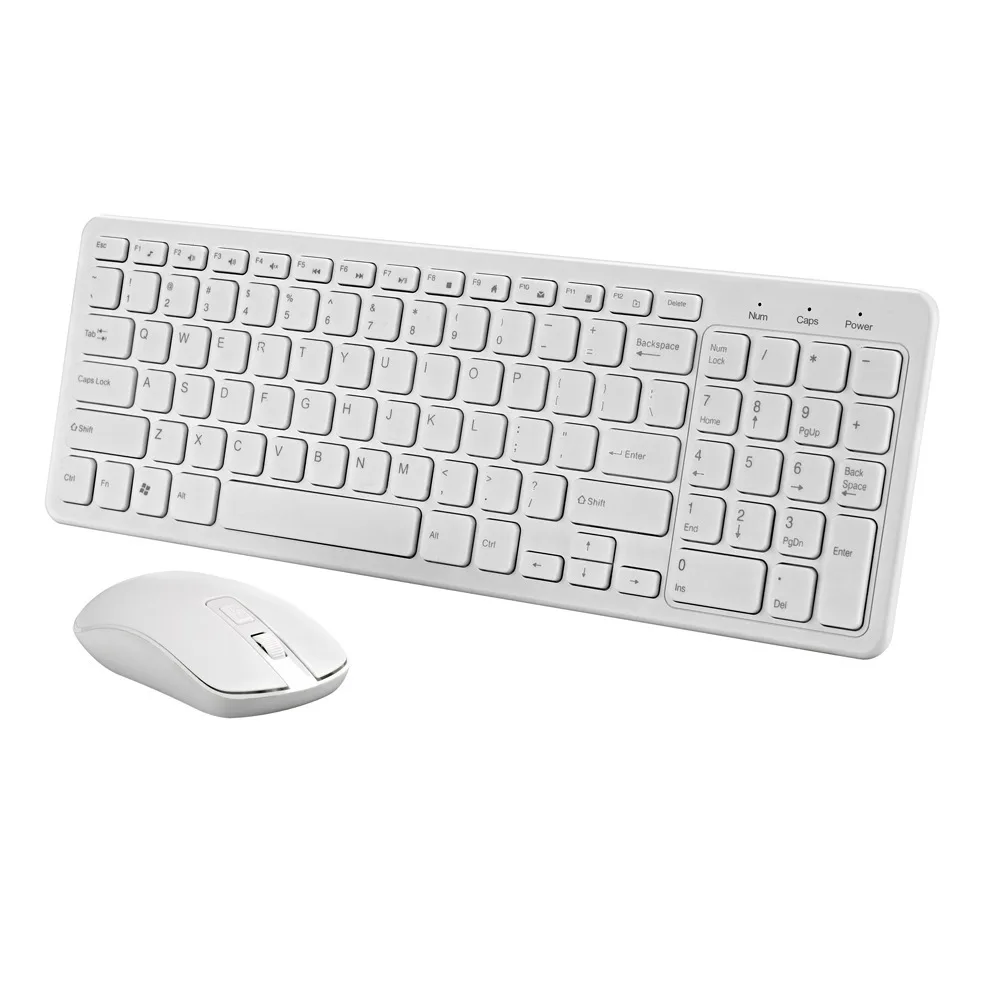 초콜릿 러시아어 초박형 USB 무선 키보드 및 마우스 콤보, 맥, 델, 화웨이 데스크탑 노트북, 홈 오피스용, 2.4G 패션
