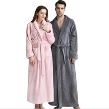 Одежда для сна; домашняя одежда для пар; теплые осенне-зимние халаты для отдыха; мужские халаты с длинными рукавами; Ночная одежда; пеньюар мужской