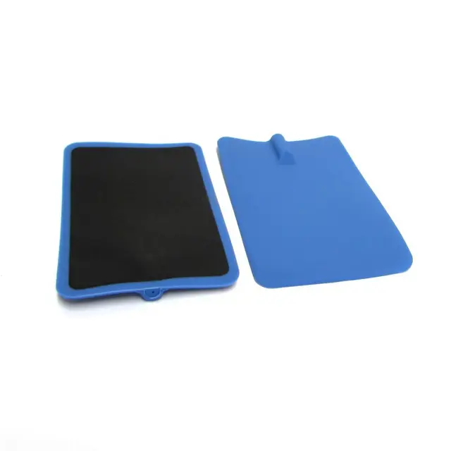 Blue reusable rectangular electrode pad non-gel carbon rubber electrodes, used for EMS and dozens of micro currents 5