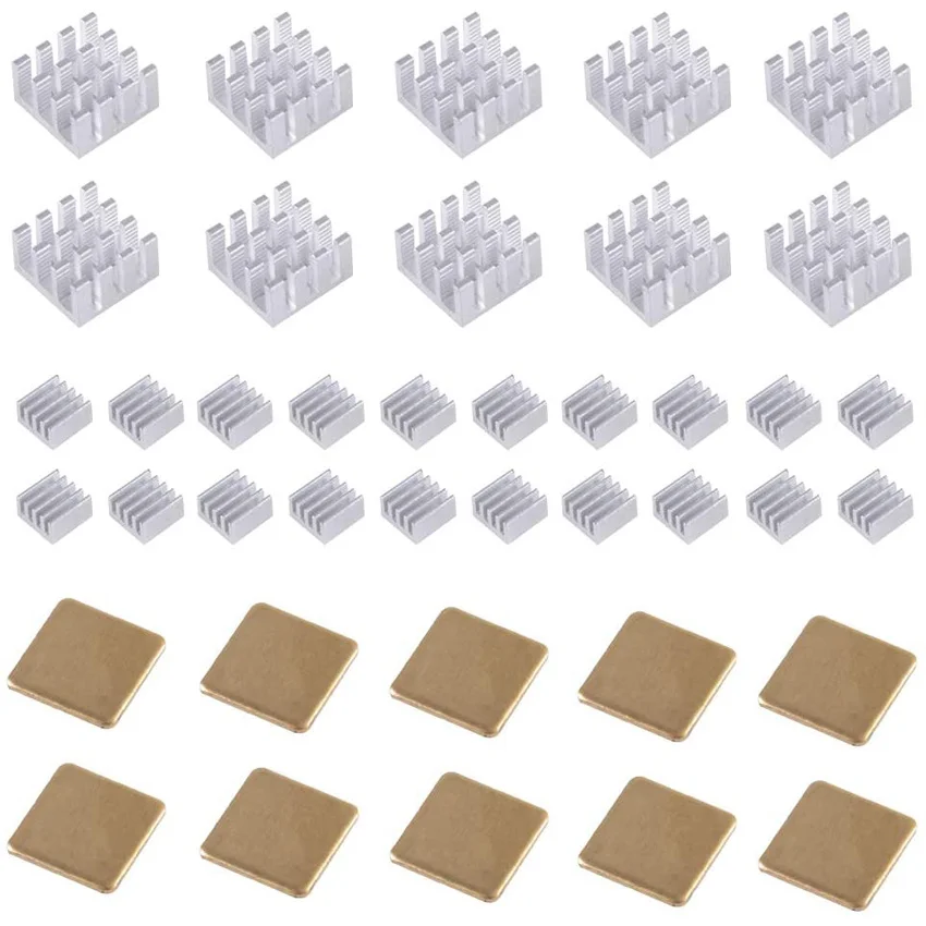 Алюминиевый радиатор Raspberry Pi 40 шт. Теплопроводящая клейкая лента для 4 3 B 2 Model +