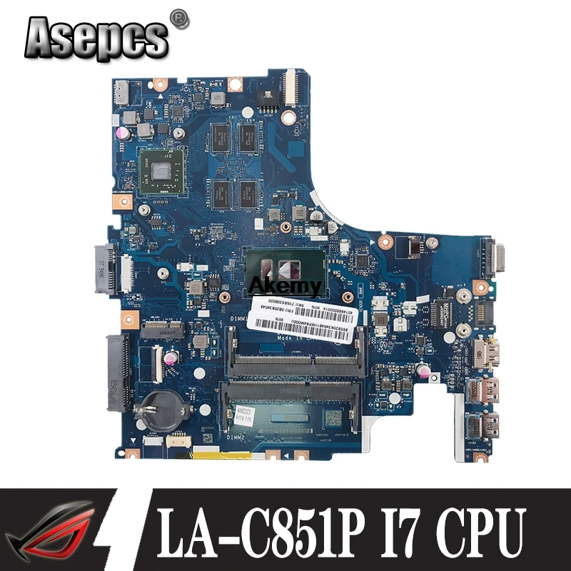 LA-C851P Laptop Moederbord Voor Lenovo Ideapad 500-14ISK Originele Moederbord I7-6500U Met Video Card LA-C851P Laptop Moederbord Voor Lenovo Ideapad 500-14ISK Originele Moederbord I7-6500U Met Video Card