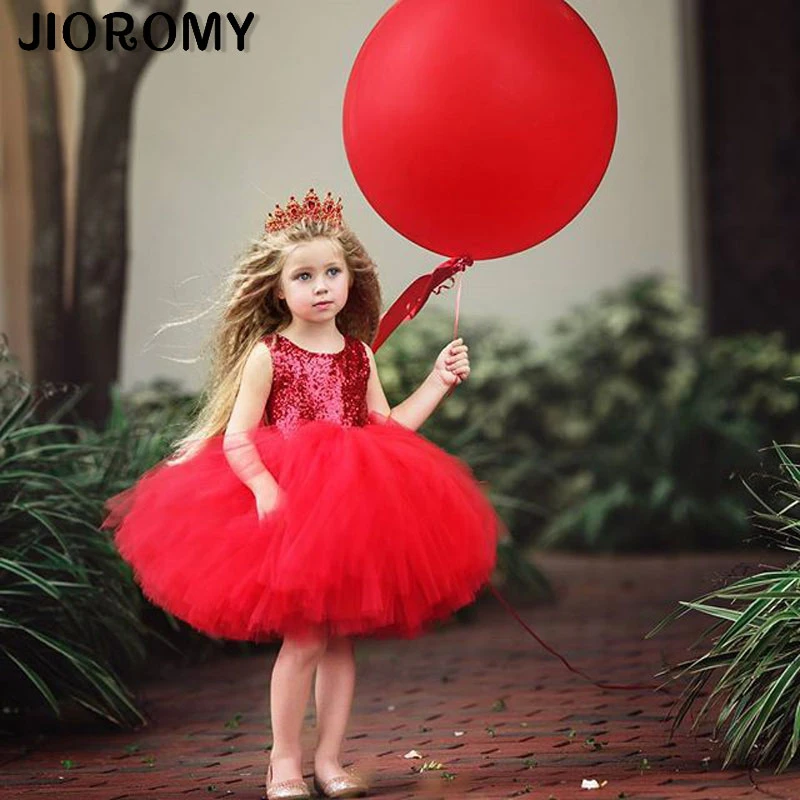 

JIOROMY 2019 Girls Dresses Princess Kids Baby Fancy Wedding Dress Sleeveles Sequins Party Dress For Girl Summer Dresses k1