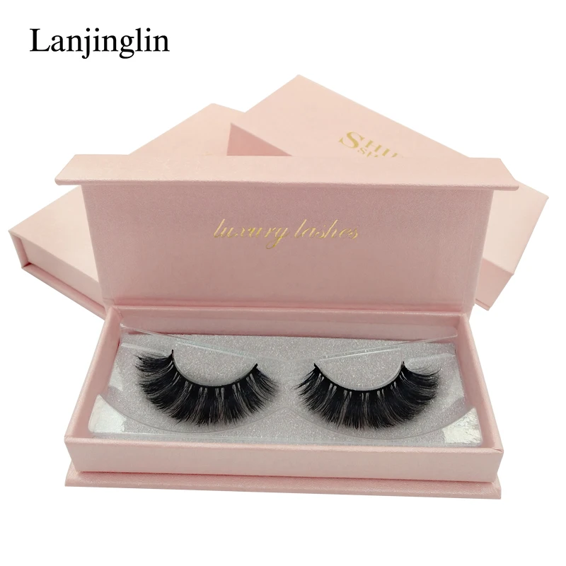 LANJINGLIN 1 пара натуральные длинные накладные ресницы 3d норковые ресницы 1 шт. клей для макияжа ручной работы Искусственные ресницы#65G4