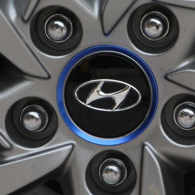4pcs Car Styling Ring Wheel Hub Decoration Circle For Hyundai Tucson Solaris I30 Creta Ix35 I40 IX20 car stickers Accessories car wheel hub decoration