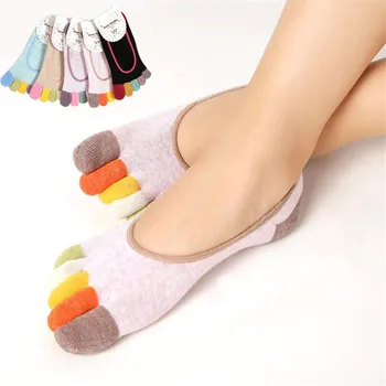 

Recommend !! women's five toe socks 5pairs/lot shallow mouth short sock lady and women cotton finger boat socks