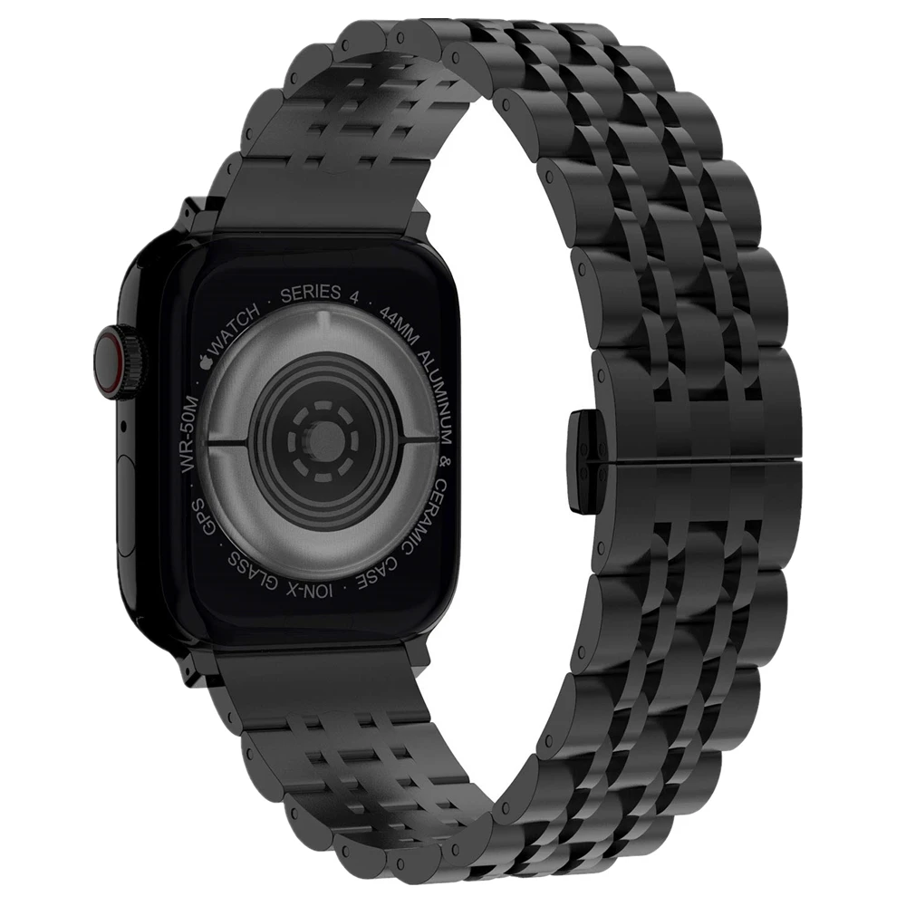 Ремешок для часов apple watch series 5, 4, 44 мм, 40 мм, ремешок из нержавеющей стали, деловой ремешок для iwatch 38 мм, 42 мм, браслет