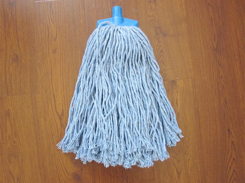 Cotton Yarn Mop Dust Mop Twist Mop Thick Aluminum Alloy Rod Cloth Strips Mop Absorbent Floor Mop-Replacement Mop