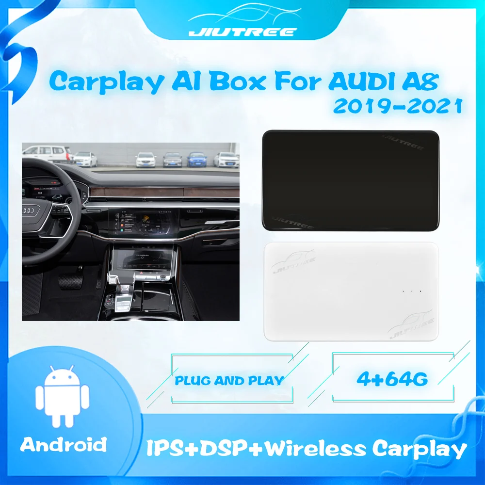 Wireless Carplay Android AI Box For Audi A8 2019 2021 Car Multimedia