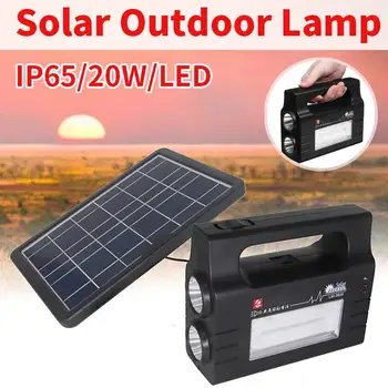 

Solar Power Camp Lamp LED Camping Light USB Rechargeable Flashlight Spotlight Work Light Waterproof Searchlight Emergency Torch
