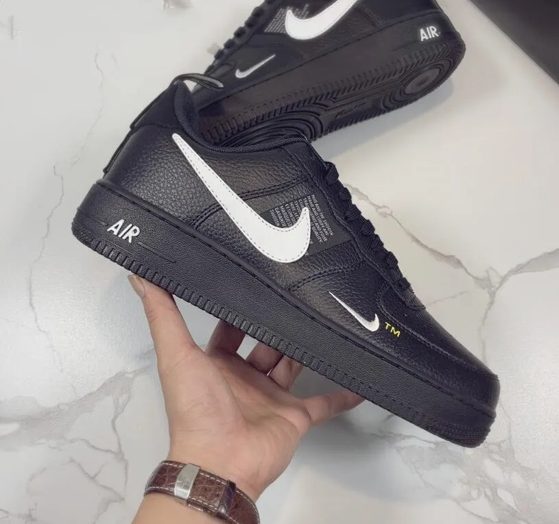 Air Force 1 One Low 07 Lv8 Utility черно-белая женская и мужская Обувь Af1 кроссовки - Цвет: PHOTO COLOR2