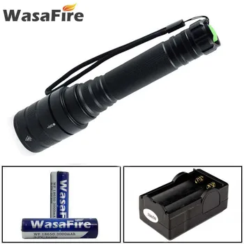 

Ultra Bright XHP50 Led Flashlight Zoom Torch Camping Light 5 Mode Portable Lantern with 18650 Battery+Charger for Bicycle Light