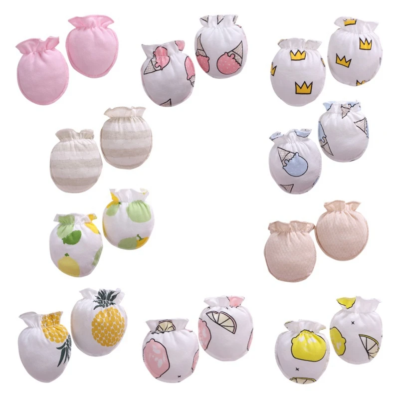 Gift Winter Gloves Warm Fleece Cute Boys Girls Hand Warmer For Newborn Baby  Protection Face Cotton Scratch Mittens
