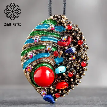 Женские Подвески с разноцветными бусинами, винтажные Длинные ожерелья с воротником Знаменитости без воротника для подарка на День Матери