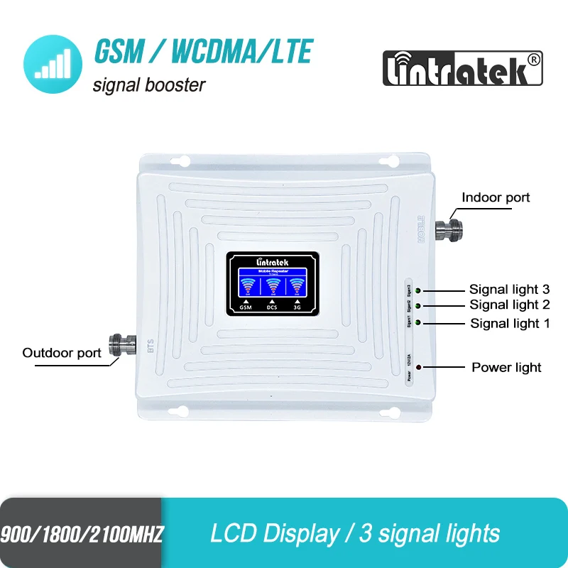 4г усилитель сотовой связи GSM 2г 3г 900 1800 2100 wcdma сигнала Tri Band Lintratek kw20c gdw сотовая