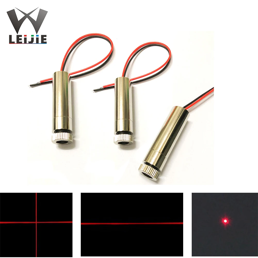 650nm 100mW 12x45mm Dot/Line/Cross Adjustable Focusable 3V Red Laser Module Industrial 12mm LED LD Module