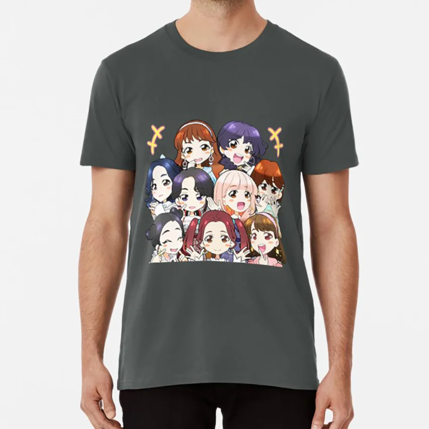 Twice Candy Pop Anime T Shirt Once Candypop Jyp Dahyun Tzuyu Jihyo Sana Jeongyeon | Мужская одежда