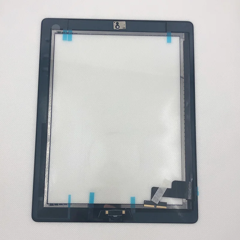 1 шт. цифровой преобразователь для iPad 2/3/4 Сенсорный экран планшет для цифрового преобразователя спереди Стекло Панель с металлической кнопкой+ закаленное замена пленки Бесплатные инструменты