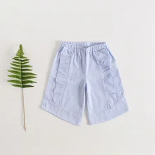 Летние новые стильные шорты для маленьких девочек хлопковые однотонные Шорты для маленьких девочек Детские универсальные шорты на гусеничном ходу, лидер продаж
