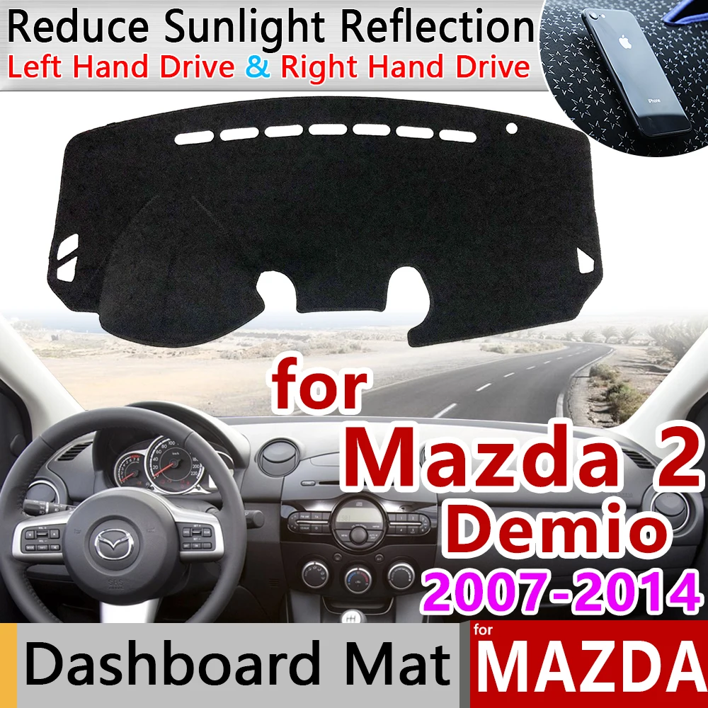Нескользящий коврик для Mazda 2 Demio 2007 ~ 2014 DE накладка на приборную панель